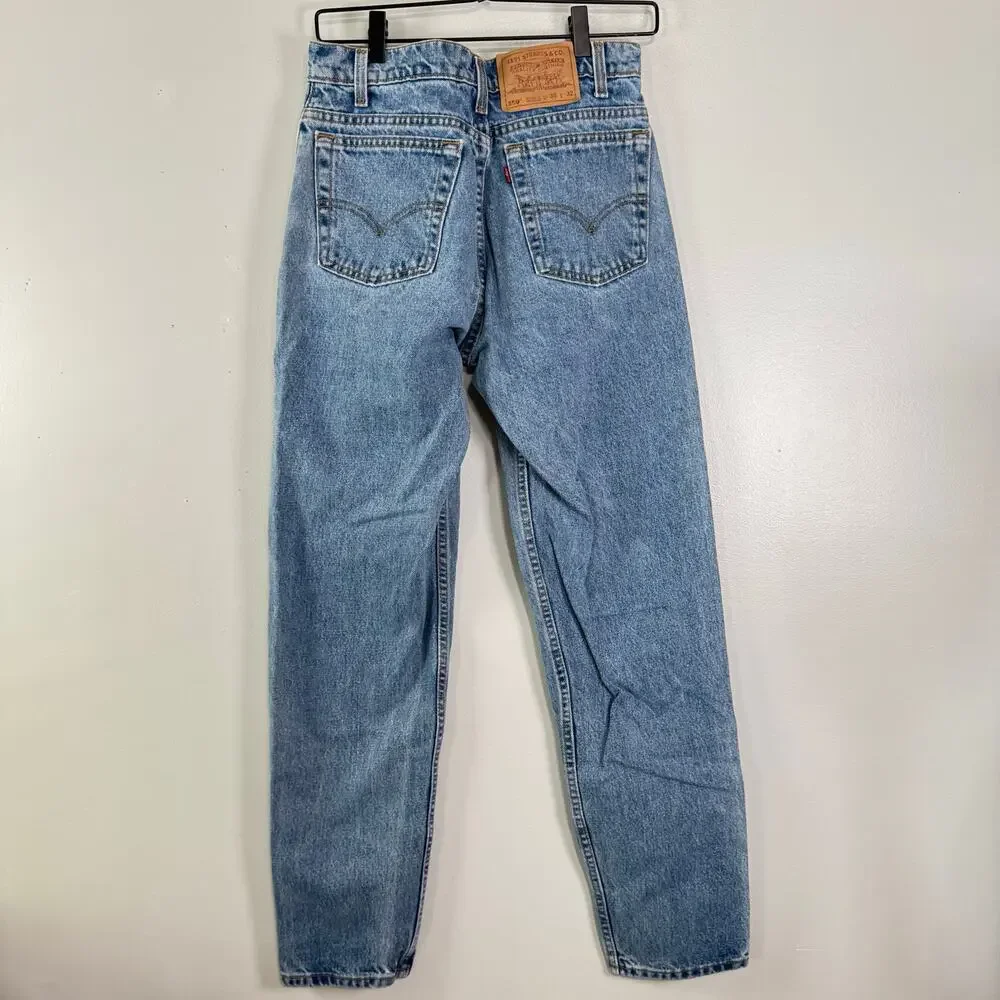 VTG Levis 550 Relaxed Fit Tapered Leg Jeans Mens W30 L32 Light Wash Y2K 1996